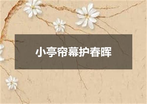 小亭帘幕护春晖