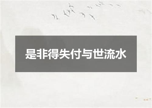 是非得失付与世流水