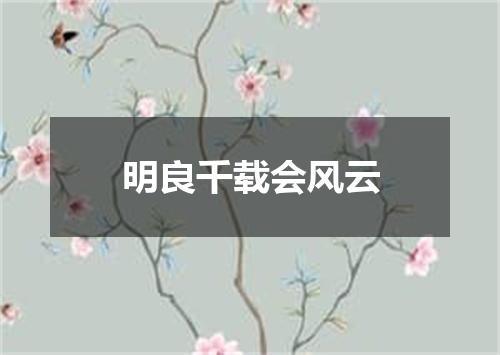 明良千载会风云