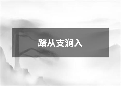 路从支涧入