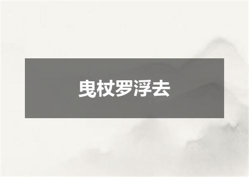 曳杖罗浮去