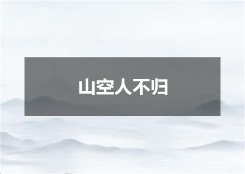 山空人不归