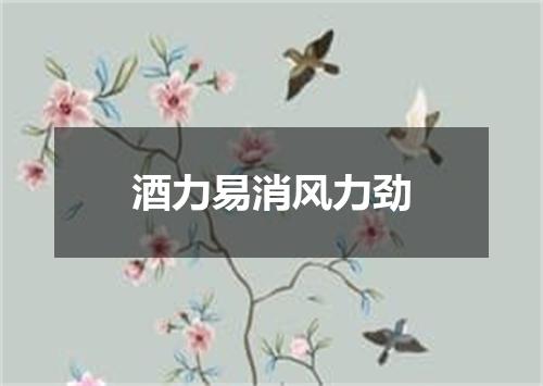 酒力易消风力劲