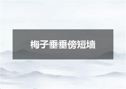梅子垂垂傍短墙