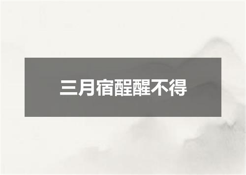 三月宿酲醒不得
