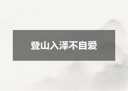 登山入泽不自爱