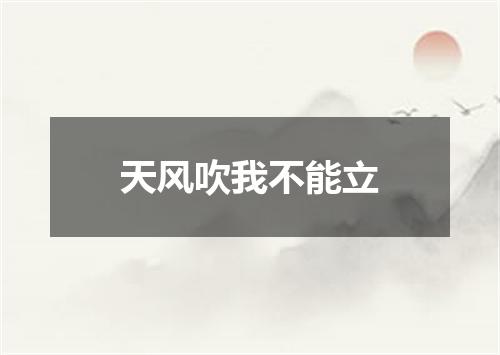 天风吹我不能立