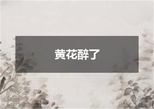 黄花醉了