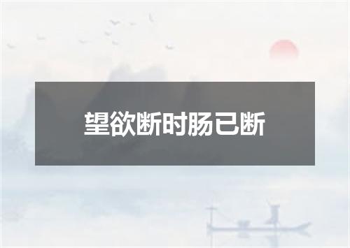 望欲断时肠已断