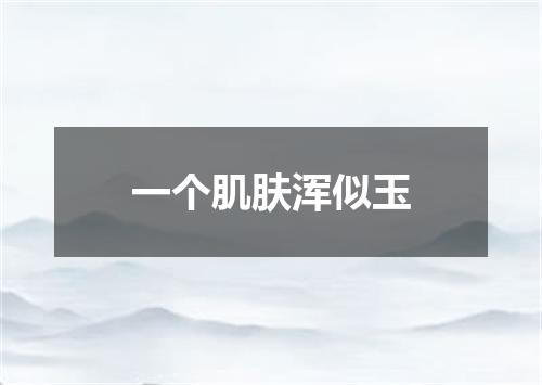 一个肌肤浑似玉