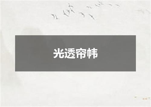 光透帘帏