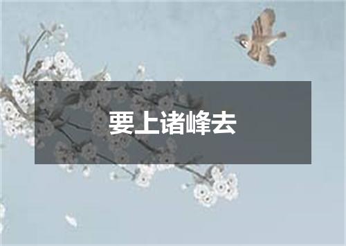 要上诸峰去