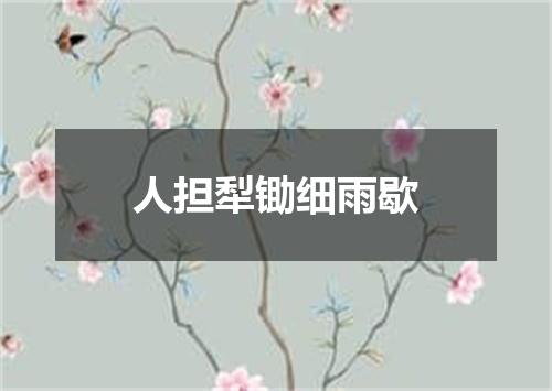 人担犁锄细雨歇
