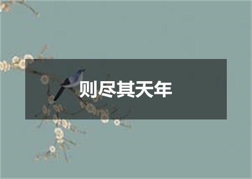 则尽其天年