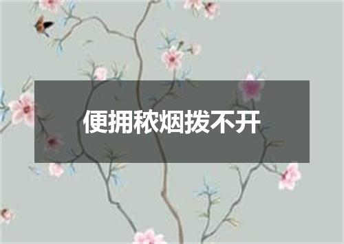 便拥秾烟拨不开