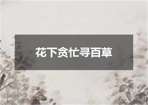 花下贪忙寻百草