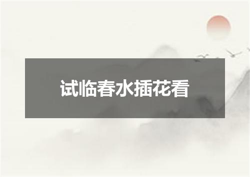 试临春水插花看