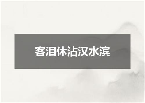 客泪休沾汉水滨