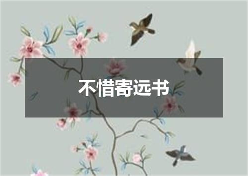 不惜寄远书