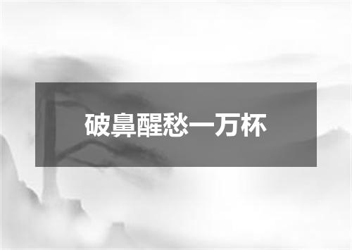 破鼻醒愁一万杯