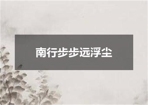 南行步步远浮尘