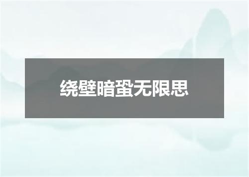 绕壁暗蛩无限思