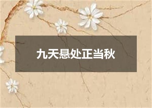 九天悬处正当秋