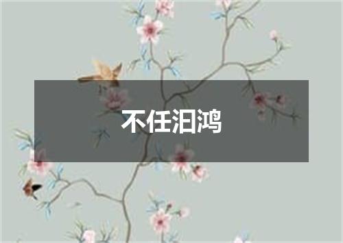 不任汩鸿