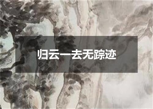 归云一去无踪迹