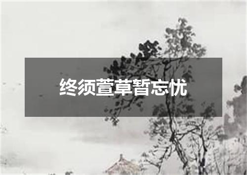 终须萱草暂忘忧