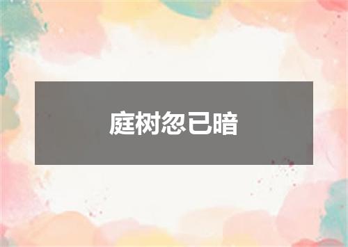 庭树忽已暗