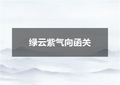 绿云紫气向函关