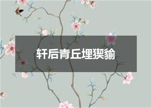轩后青丘埋猰貐