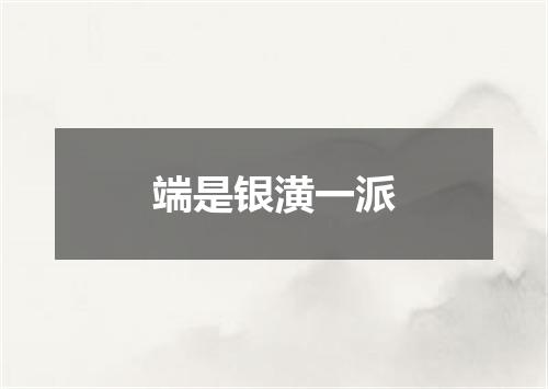 端是银潢一派