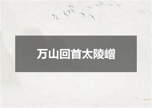 万山回首太陵嶒