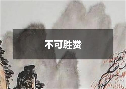 不可胜赞