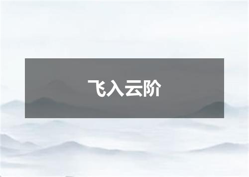 飞入云阶