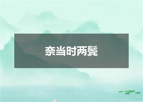 奈当时两鬓
