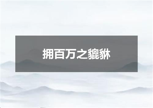 拥百万之貔貅