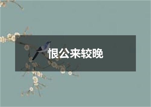 恨公来较晚