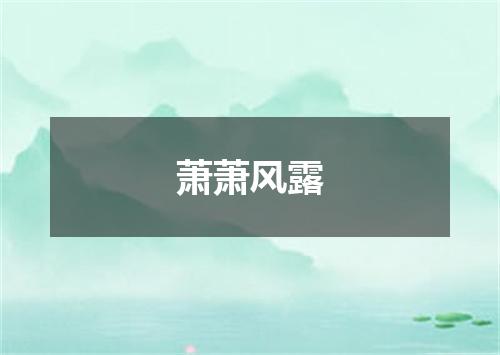 萧萧风露