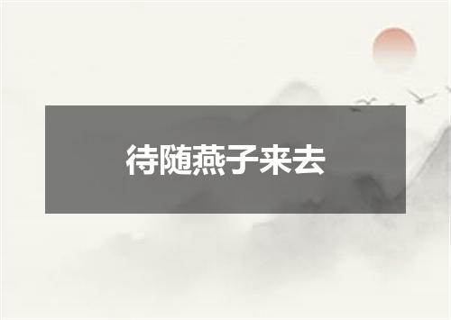 待随燕子来去