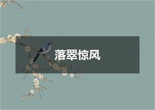 落翠惊风