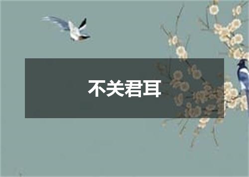 不关君耳