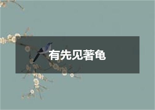 有先见著龟