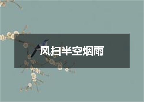 风扫半空烟雨