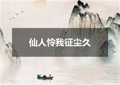 仙人怜我征尘久