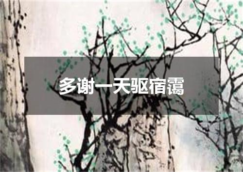 多谢一天驱宿霭