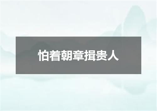 怕着朝章揖贵人