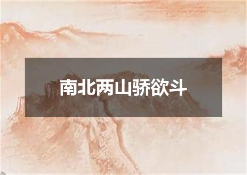 南北两山骄欲斗